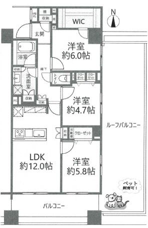 【間取り】 | ライオンズステーションプラザ草加