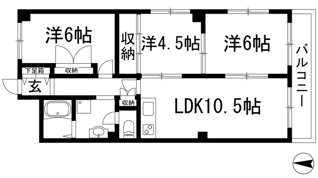 【間取り】 | ソリッソ宝塚