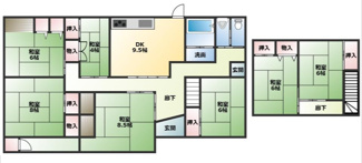 【間取り】 | 寒河江市元町4丁目　中古住宅