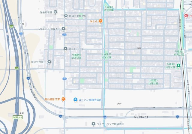城陽市寺田今堀　第2期　新築一戸建ての地図