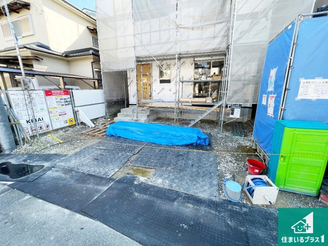 城陽市寺田今堀　第2期　新築一戸建ての外観|現在建築中！落ち着いた街並みで新生活を始めることが出来そう！周辺の物件も併せてご紹介させて頂きます！