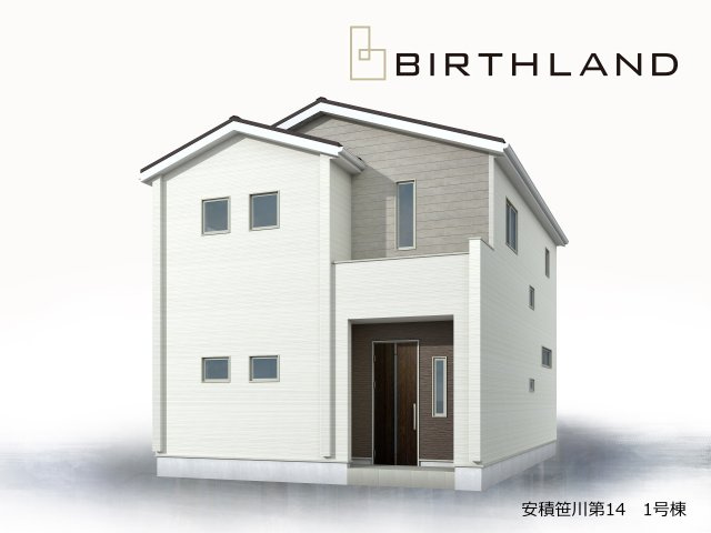 新築戸建・新築建売　郡山市安積笹川第14　永盛小・安積中の外観パース|【1号棟】長期優良認定住宅！「みらいエコ住宅2026事業」補助金対象物件です！
