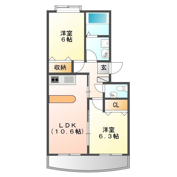 WEST COURT N棟の間取り