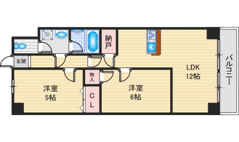 ＭＳヒルズ千里丘ノースの間取り
