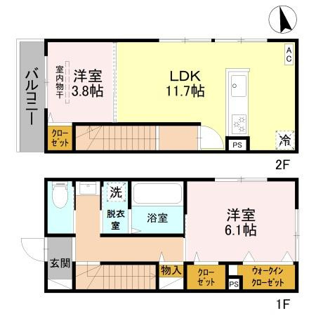 【間取り】 | D-roomあいおいⅡ