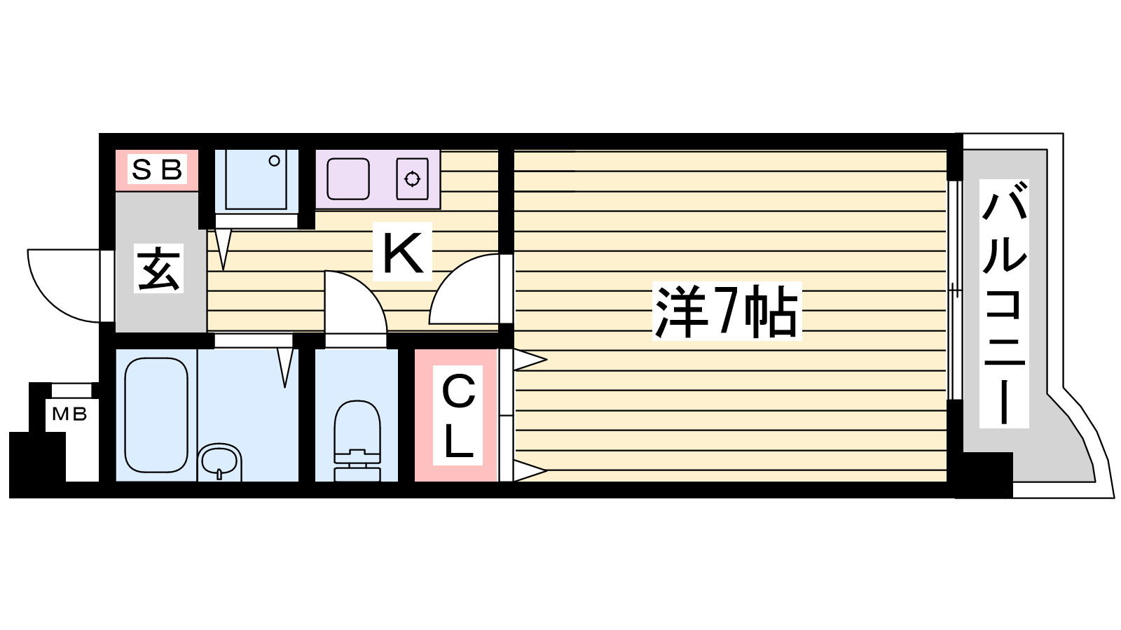 YKハイツ相生町の間取り