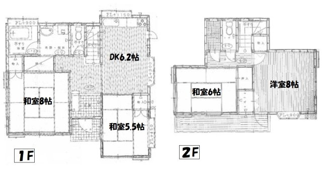 山武郡横芝光町横芝　中古戸建の間取り|図面と現況に相違がある場合、現況を優先致します。