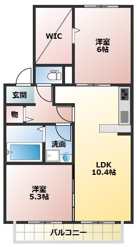 D-room美田の間取り
