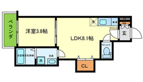 【間取り】 | F asecia 城北公園通