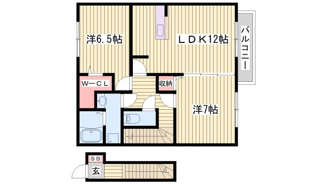 ソレイユ東阿保の間取り