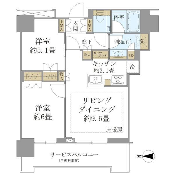 ＴＨＥ　ＹＯＫＯＨＡＭＡ　ＦＲＯＮＴ　ＴＯＷＥＲの間取り