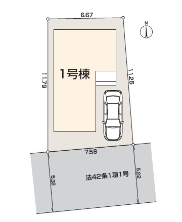 練馬区関町北4丁目　ハイグレード仕様　耐震×省エネ住宅　限定1棟の区画図