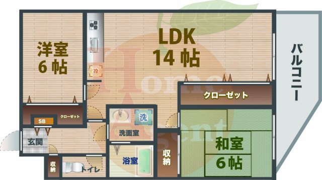 【間取り】 | 浜田山公園レジデンス | 2LDKのお部屋です。