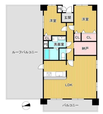 プリオーレ神戸山ノ手の間取り|開放的なバルコニーがあれば、夕涼みをしながら家族とのたしい時間の思い出を増やしてくれそうですね。