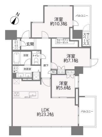 プラウド大阪城の間取り