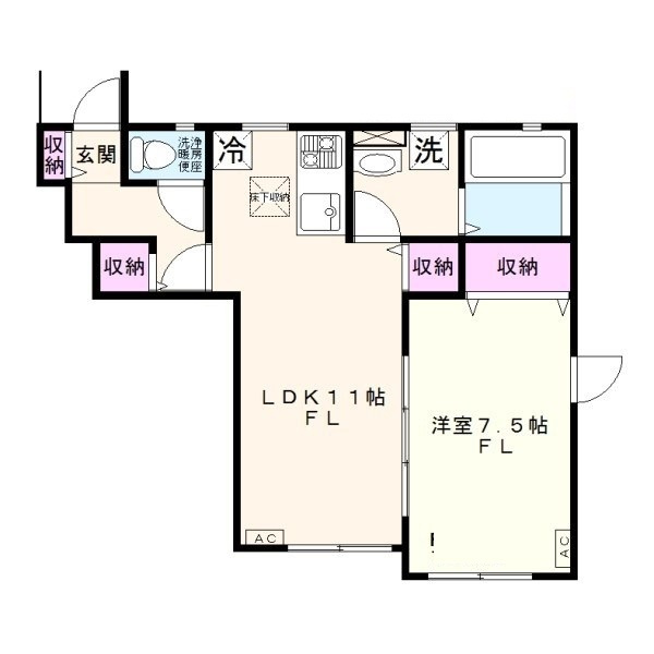 ＥＡＳＴ６．Ｆ棟 の間取り|間取りです。