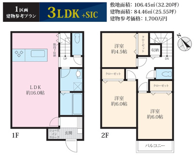 【参考プラン】 | 藤沢市本鵠沼3丁目 売地 全2区画中【ラスト1区画】