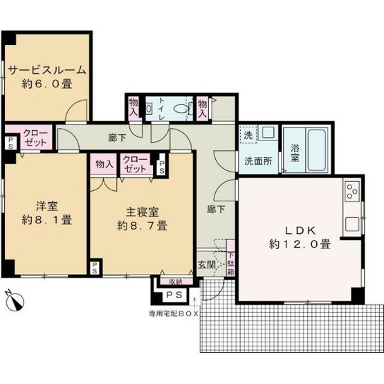 【間取り】 | シャテーヌⅡ