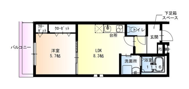 【間取り】 | フジパレス和泉大宮駅南Ⅰ番館