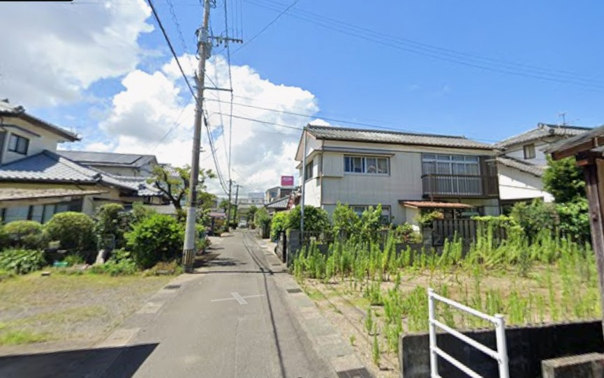 大字恒久の前面道路含む現地写真