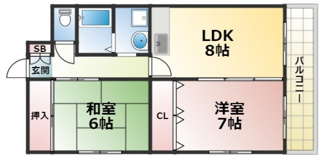 グランベル北田の間取り