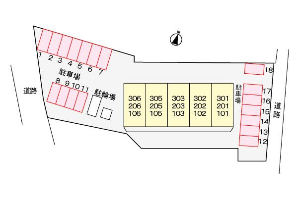 ヒルズ向イ山の駐車場