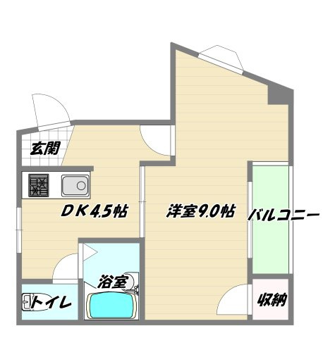 大阪市東淀川区東淡路３丁目の賃貸マンションの間取り
