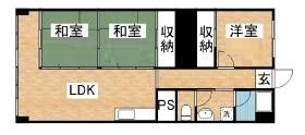 【間取り】 | 小金井スカイコーポラス | 間取りです。