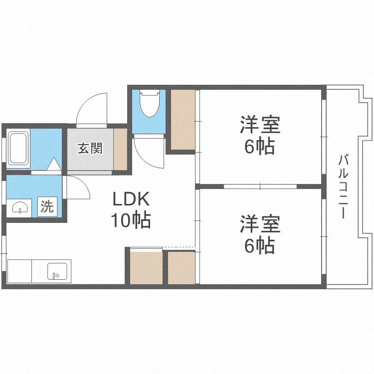 マンションエスティーの間取り|別号数タイプ