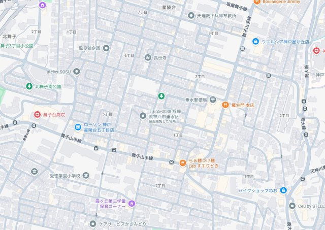 神戸市垂水区星陵台　第1期　新築一戸建ての地図