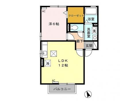 セジュール二川の間取り