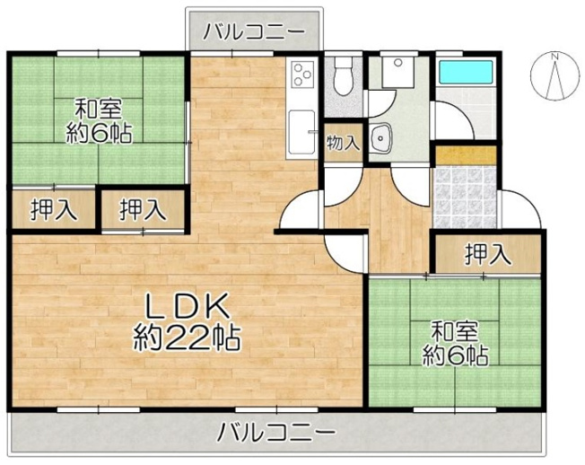 【間取り】 | 新多聞第3住宅214号棟