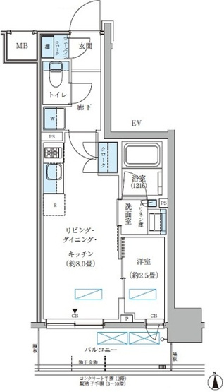 【間取り】 | パークアクシス大森山王