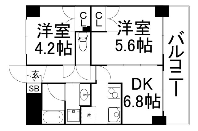 【間取り】 | ゼウス西梅田プレミアム　LaDouceur中之島