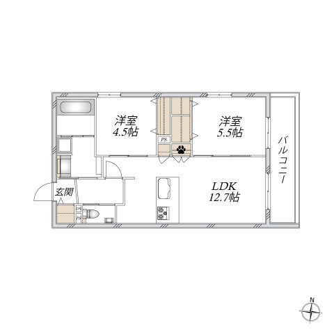 Ｍａｉｓｏｎ　ｄｅ　Ｓｏｌｅｉｌ（メゾンドソレイユ）の間取り