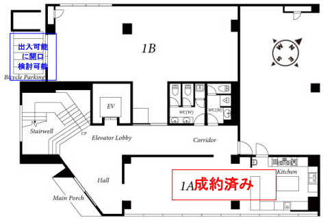 堺市中区深井清水町　貸店舗の間取り