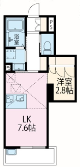 川崎市多摩区登戸の賃貸マンションの間取り