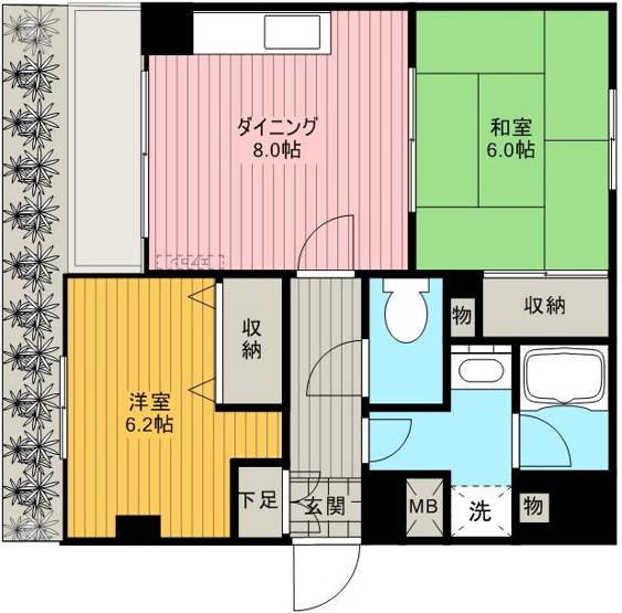 【間取り】 | ブランドール稲村