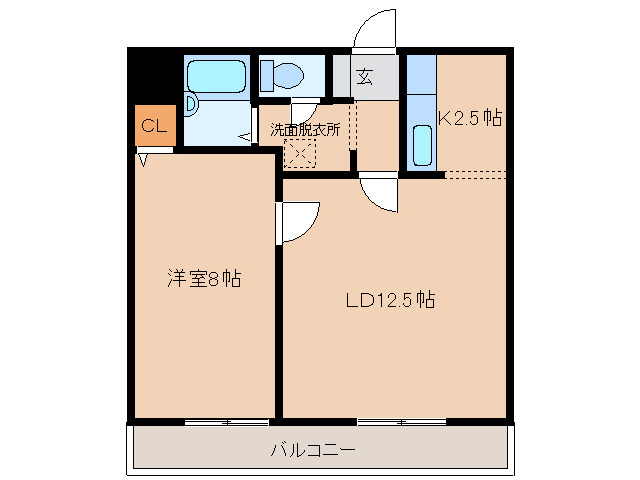 南大通４マンションの間取り