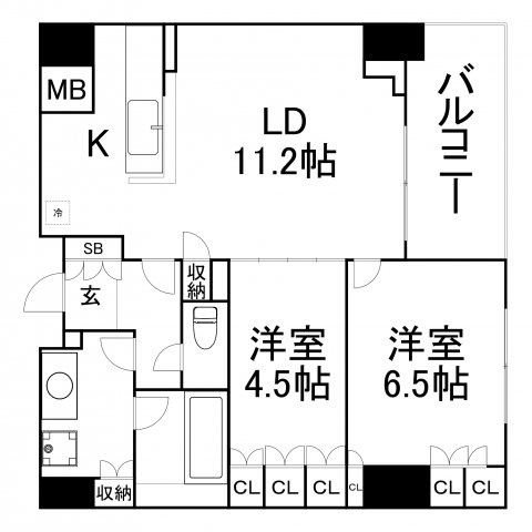 【間取り】 | アーデンタワー福島ウエスト 