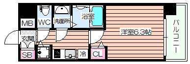 【間取り】 | アドバンス大阪ドーム前アヴェニール