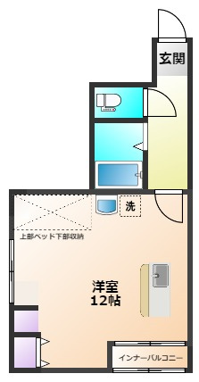 小平市学園西町２丁目の賃貸マンションの間取り