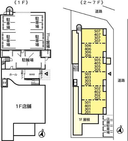 ソレイユ南与野の区画図