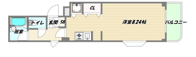 大阪市東淀川区淡路５丁目の賃貸マンションの間取り
