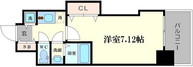 ラグゼ天神橋の間取り