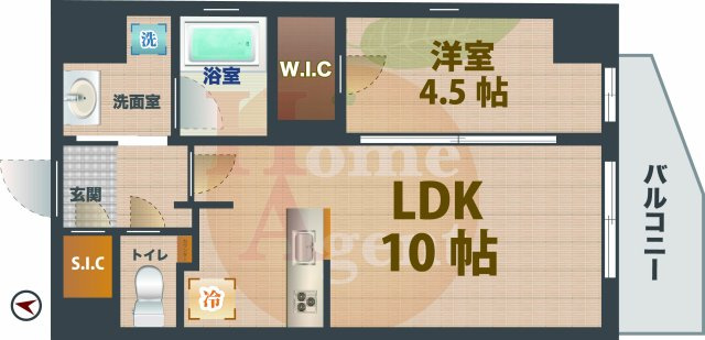 【間取り】 | AIFLAT阿佐ヶ谷 | 1LDKのお部屋です。