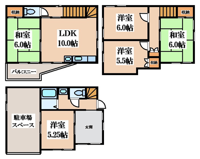 【間取り】 | 大蓮北１丁目貸家