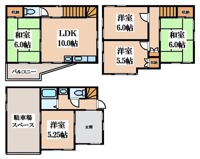 【間取り】 | 大蓮北１丁目貸家