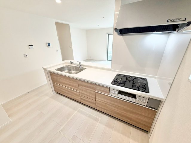 知多市新舞子第4のキッチン|浄水器付きの使いやすいキッチン。料理初心者さんでも楽しく作業できそうな、機能的な空間です。									
									