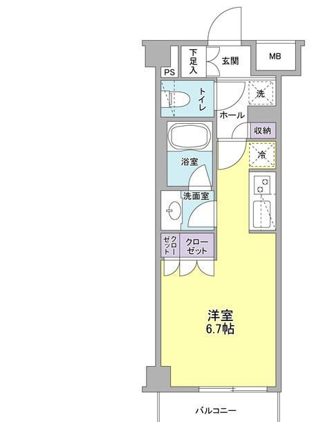 リバーレ蒲田仲六郷の間取り|間取りです。